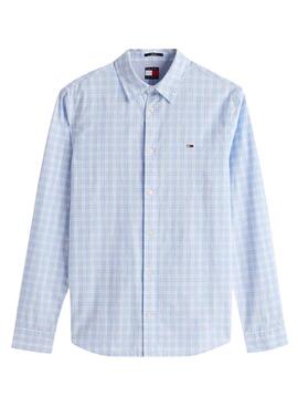 Hemd Tommy Jeans Popeline in Hellblau für Herren