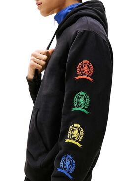 Sweatshirt Tommy Jeans Varsity schwarz für Herren
