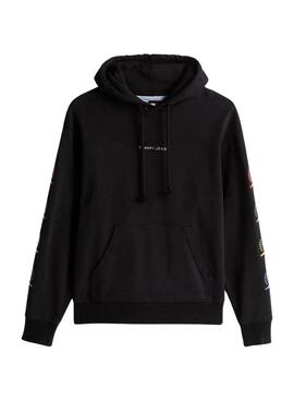 Sweatshirt Tommy Jeans Varsity schwarz für Herren