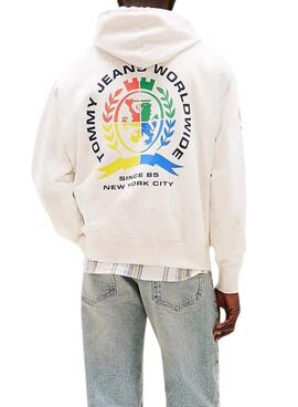 Sweatshirt Tommy Jeans Varsity beige für Herren