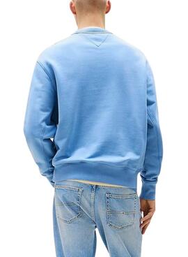 Sweatshirt Tommy Jeans Paisley Crew in Blau für Herren