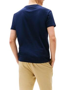 T-Shirt Tommy Jeans Signature in Marineblau für Herren