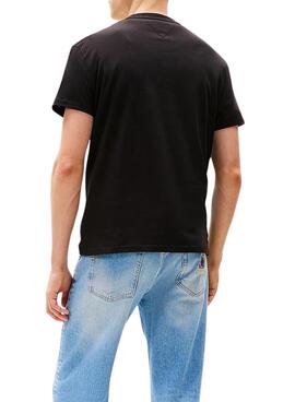 T-shirt Tommy Jeans Signature schwarz für Herren