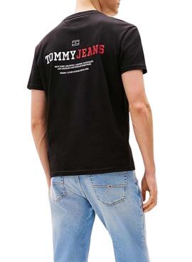 T-shirt Tommy Jeans DNA schwarz für Herren