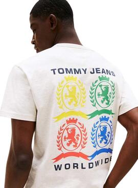 T-Shirt Tommy Jeans Worldwide weiß für Herren