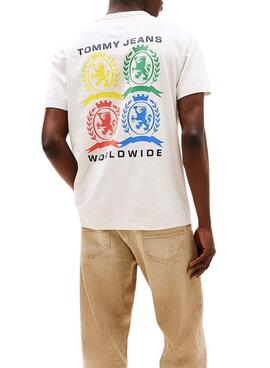 T-Shirt Tommy Jeans Worldwide weiß für Herren