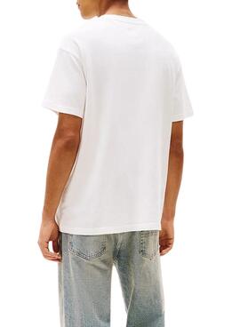 Übergroßes Tommy Jeans Paisley-T-Shirt in Weiß für Herren