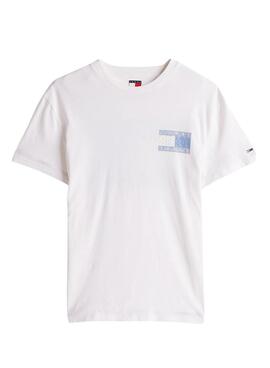 T-Shirt Tommy Jeans Paisley Weiß für Herren