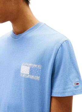 Oversize T-Shirt Tommy Jeans Paisley in Blau für Herren.
