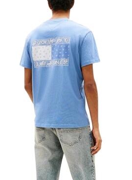 Oversize T-Shirt Tommy Jeans Paisley in Blau für Herren.