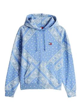 Sudadera Tommy Jeans Paisley blau für Männer