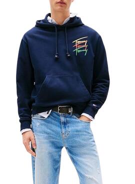 Tommy Jeans Twisted Hoodie in Blau für Herren.
