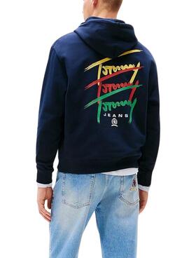 Tommy Jeans Twisted Hoodie in Blau für Herren.
