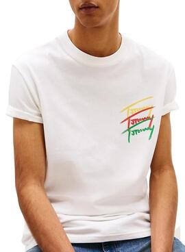 T-Shirt Tommy Jeans Twisted weiß für Herren