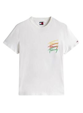 T-Shirt Tommy Jeans Twisted weiß für Herren