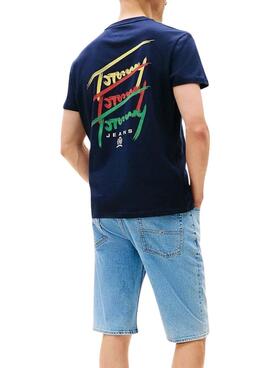 T-Shirt Tommy Jeans Twisted in Marineblau für Herren.