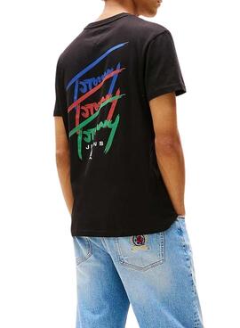 T-shirt Tommy Jeans Twisted schwarz für Herren.