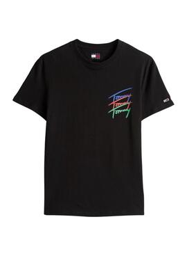 T-shirt Tommy Jeans Twisted schwarz für Herren.