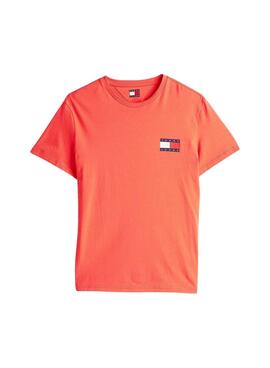 T-shirt Tommy Jeans Essential Flag orange für Herren