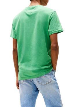 Tommy Jeans Essential Flag T-Shirt in Grün für Herren