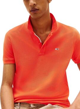 Poloshirt Tommy Jeans Slim orange für Herren