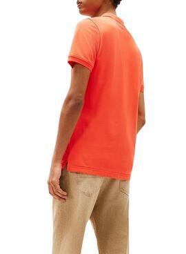 Poloshirt Tommy Jeans Slim orange für Herren