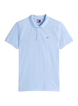 Poloshirt Tommy Jeans Slim hellblau für Herren