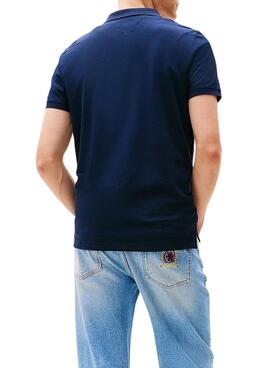 Polo Tommy Jeans Slim marineblau für Herren