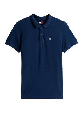 Polo Tommy Jeans Slim marineblau für Herren