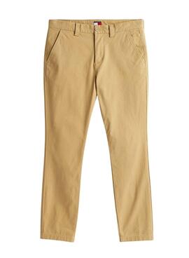 Chinohose Tommy Jeans Austin beige für Herren.