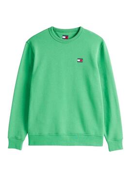 Tommy Jeans Badge grüner Pullover für Herren.