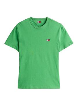 Tommy Jeans Badge T-Shirt in Grün für Herren.