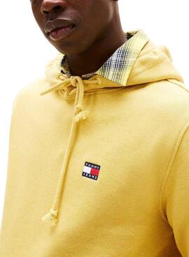 Tommy Jeans Badge Hoodie Gelb für Herren