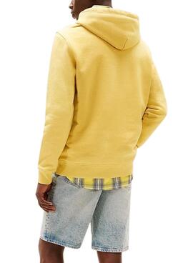 Tommy Jeans Badge Hoodie Gelb für Herren