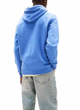 Tommy Jeans Badge Hoodie blauer Kapuzenpullover für Herren