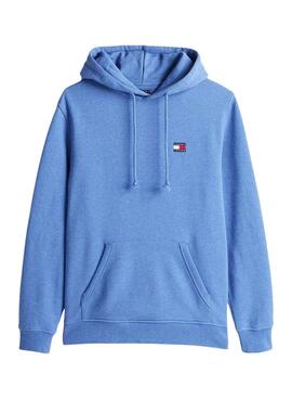 Tommy Jeans Badge Hoodie blauer Kapuzenpullover für Herren