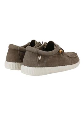 Schuhe Walkin Pitas Wallabi in blauem Toast für Herren.