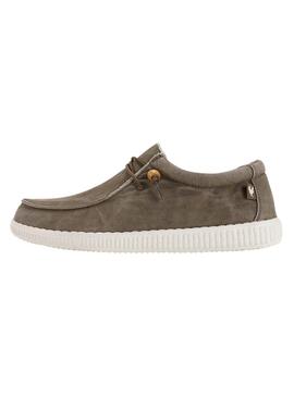 Schuhe Walkin Pitas Wallabi in blauem Toast für Herren.
