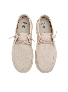 Turnschuhe Walkin Pitas Fira beige für Damen.