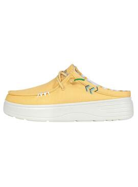 Gelbe Walkin Pitas Caparica Clogs für Damen.