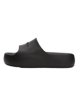 Sandalen Tommy Jeans Chuncky Pool Schwarz für Damen.