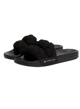 Sandalen Tommy Jeans Geflochten Schwarz für Damen