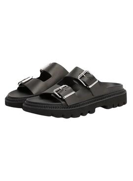 Sandalen Tommy Jeans Double Strap Schwarz für Damen.