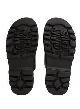 Sandalen Tommy Jeans Double Strap Schwarz für Damen.
