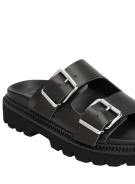 Sandalen Tommy Jeans Double Strap Schwarz für Damen.