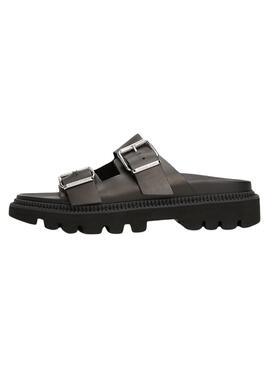 Sandalen Tommy Jeans Double Strap Schwarz für Damen.