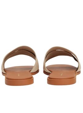 Sandalen Tommy Hilfiger Webbing beige für Damen.