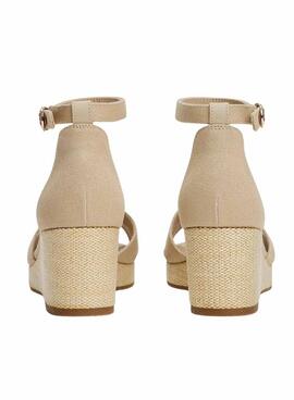 Sandalen Tommy Hilfiger Flag Criss beige für Damen