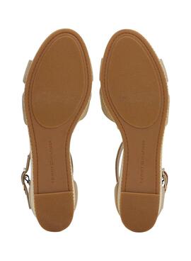 Sandalen Tommy Hilfiger Flag Criss beige für Damen