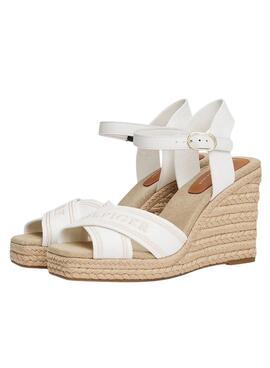 Sandalen Tommy Hilfiger Monogramm weiß für Damen